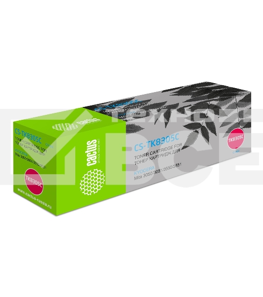 Картридж лазерный Cactus CS-TK8305C голубой (15000 стр.) для Kyocera Mita 3050/3051/3550/3551