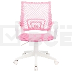 Кресло компьютерное Бюрократ CH-W695NLT TW-06A TW-13A розовый, сетка/ткань, крестовина пластик, пластик белый, фото6