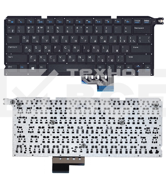 Клавиатура для ноутбука Dell Vosto14 5480R черная без рамки