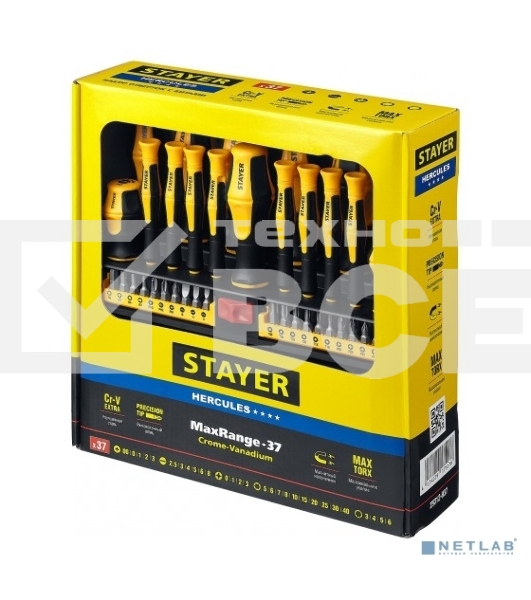 Набор отверток с насадками STAYER Hercules-PRO-37 37 шт