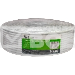 Кабель коаксиальный RG-6 CCS 1.02 (21проц.)/FPE/Al-Pet-Al Foil Unbonded/Al 64х0.12/PVC RW бел. (уп.100м) Net.On 109L, фото 1