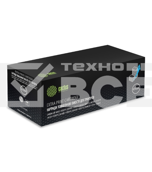 Картридж лазерный Cactus CS-C725X-MPS черный (3000 стр.) для Canon LBP 6000/6020/6030B i-Sensys