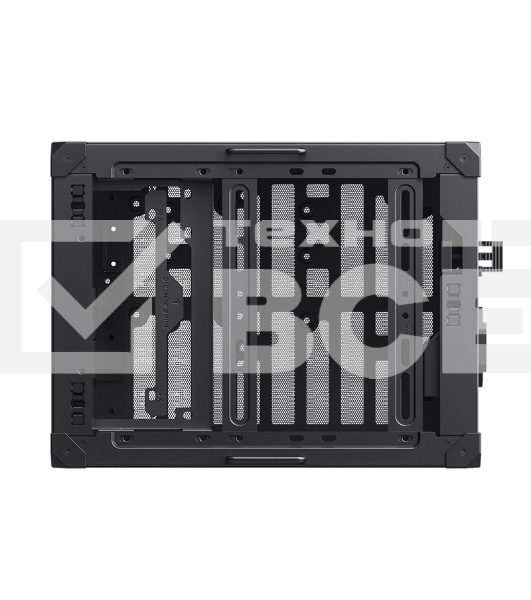 Компьютерный корпус JONSBO C6-ITX Black ITX без БП, боковая панель из закаленного стекла, mini-ITX, черный