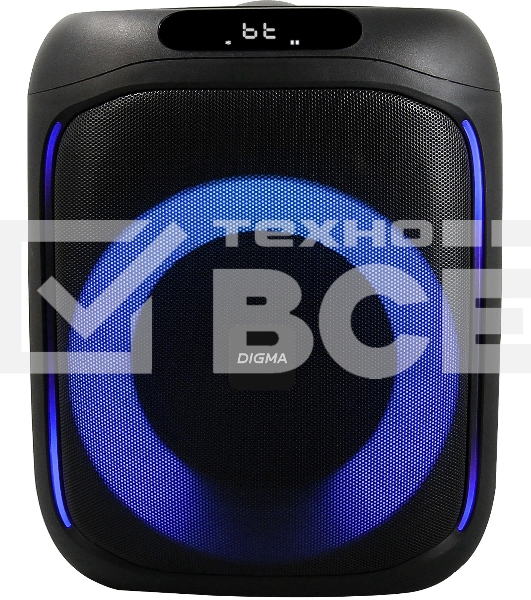 Минисистема Digma D-MC1700 черный 30Вт FM USB BT micro SD