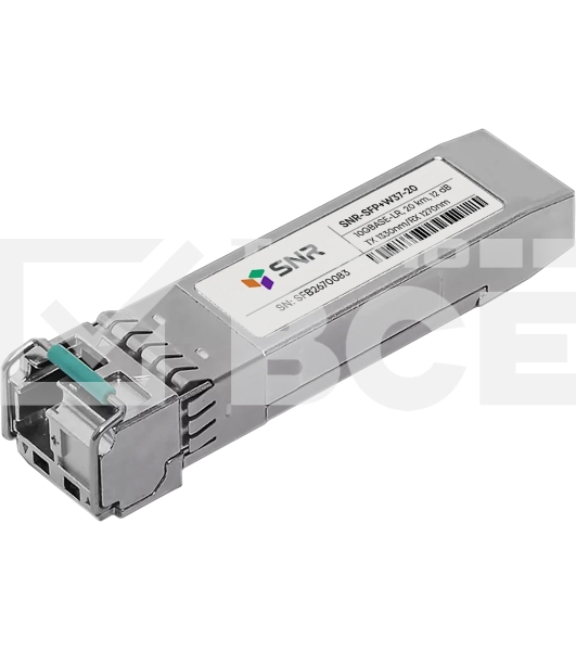 Модуль SNR SFP+ WDM, дальность до 20км (12dB), 1330нм