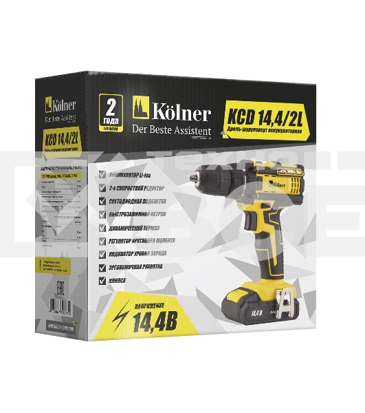 Дрель KOLNER KCD 14,4/2L