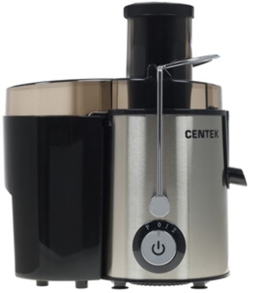 Соковыжималка Centek CT-1209 стальной/чёрный, центробежная, 600 Вт, 500 мл, механическое