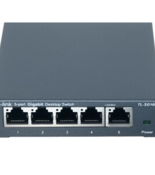 Коммутатор настольный TP-Link TL-SG105S 5-портовый 10/100/1000 Мбит/с