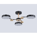 Светильник Ambrella light FL4857/3 BK/WD черный/дерево 54W 3000-6000K D660*170 (без ПДУ), фото5