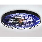 Настенно-потолочный светодиодный светильник Ambrella light FW11136 BK черный 50W LED 3000-6400K D800*38, фото6