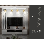 Светильник Ambrella light TR8603/4 WH/GD белый/золото E27*4 max 40W 465*154*230, фото 1