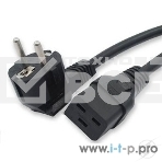 Кабель питания Hyperline PWC-IEC19-SHM-1.8-BK (Shucko+C19) (3x1.5), 1.8м, фото2