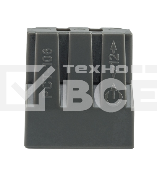 Экспресс-клемма с пастой, 6-проводная до 2,5 мм², серая (50 шт./уп.) (773-306) Rexant