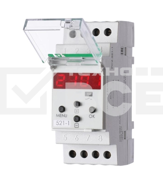 Реле времени PCZ-521-1 (1канал-125пар вкл./выкл. сут./нед. Циклы 24-264В AC/DC 16А 1P IP20 монтаж на DIN-рейке)(аналог ТЭ-15) F&F EA02.002.010