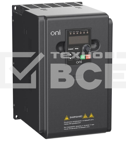 Преобразователь частоты A150 380В 3ф 7.5кВт 17А встроенный торм. модуль IEK ONI A150-33-75NT