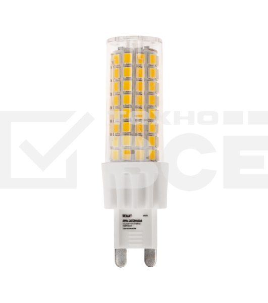 Лампа светодиодная Rexant капсульного типа JD-CORN Rexant G9 230 В 7 Вт 2700 K теплый свет (поликарбонат)