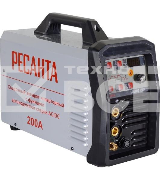Сварочный аппарат Ресанта САИ-200АД (АС/DC) инвертор ММА DC/TIG