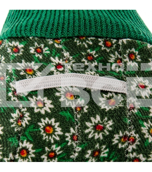 Перчатки садовые х/б ткань с ПВХ точкой, манжет, M Palisad