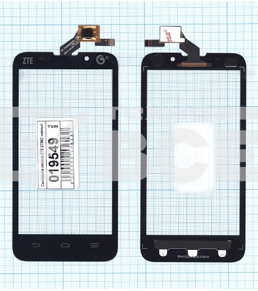 Сенсорное стекло (тачскрин) для ZTE Majesty Z796C, черное