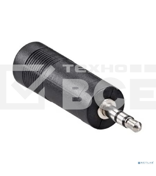 Переходник аудио стерео VCOM CA545 3.5мм M (штекер) --> 6.35мм F (гнездо)