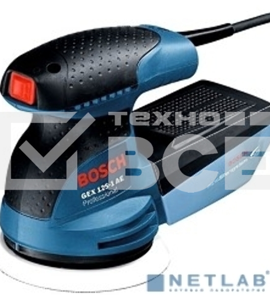 Эксцентриковая шлифмашина Bosch GEX 125-1 AE (250 Вт, 125мм, рег.ск, 1.3 кг, коробка) 0601387500