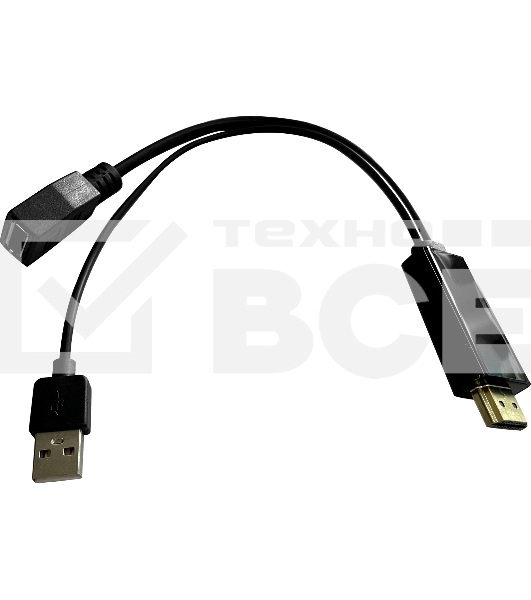 Переходник Buro HDMI (m)/DisplayPort (f) черный (BU-HDMI(M)-DP(F))