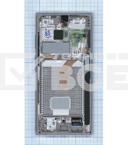 Дисплея для Samsung Galaxy S22 Ultra SM-S908B в сборе с тачскрином ServicePack, белый (GH82-27488С)