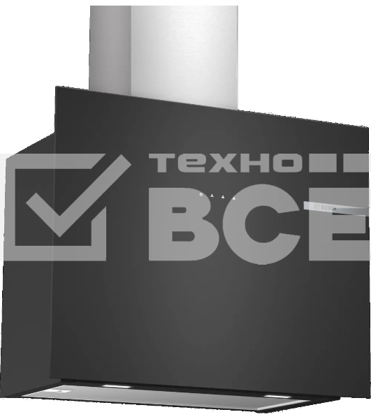 Вытяжка каминная Bosch DWF65AJ60T черный, 59 см, 649 куб. м/ч, 68 дБ