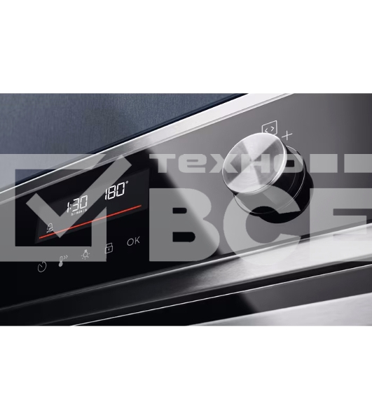 Встраиваемый духовой шкаф Electrolux COF6P76BX, Духовой шкаф электрический с конвекцией, объем 65 л, утапливаемые переключатели, 9 режимов, автопрограммы, очистка пиролитическая, 3 стекла в дверце, направляющие проволочные + телескопические (1 уровень)