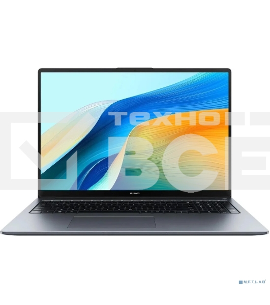Ноутбук Huawei MateBook D 16 MCLG-X Core i5 13420H 16Gb SSD1Tb Intel Iris Xe graphics 16' IPS (1920x1200) noOS grey space WiFi BT Cam (53014BUY)