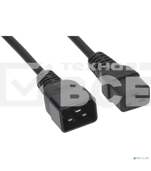 Шнур сетевой Rexant IEC 320 C19 – IEC 320 C20 3x1,5мм², 5м