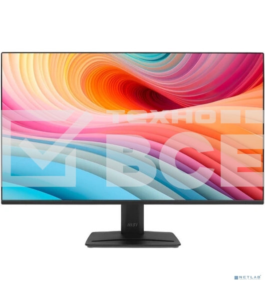 Монитор 27' MSI PRO MP275 E2 IPS 1920x1080, 120 Гц, 4 мс (1 мс MPRT), 16:9, 300 кд/м², VGA, HDMI 2.0, DP 1.2a, 3.5 Jack, динамики (2×2 Вт), Adaptive-Sync, черный