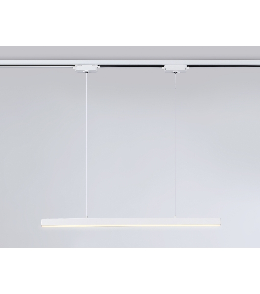 Трековый однофазный подвесной светодиодный светильник Ambrella light GL6782 WH белый LED 24W 3000K 600*22*1025