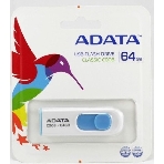 Флешка USB ADATA С008 (AC008-64G-RWE), 64Gb, USB 2.0, R/W 15/5, белый/синий, фото2