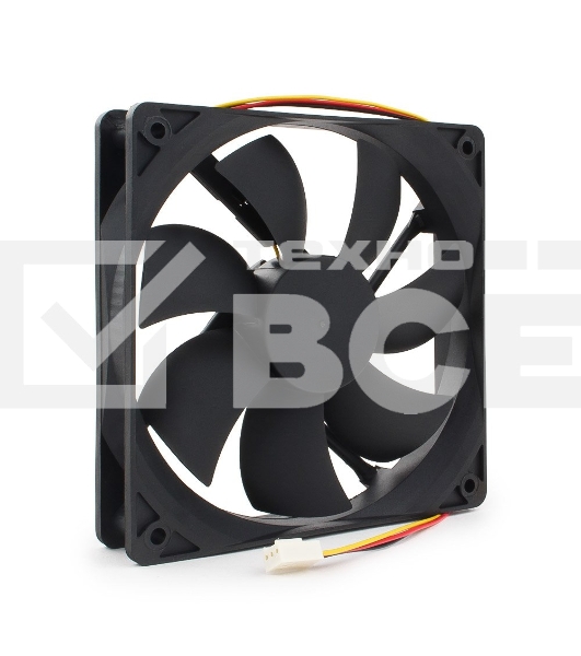 Вентилятор для корпуса Gembird FANCASE3/BALL черный, 120 мм, 2000 об/мин, 38 дБ, 3 pin