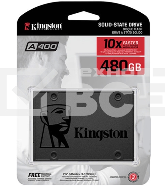 Накопитель SSD Kingston A400, 480GB, SATA III, 2.5