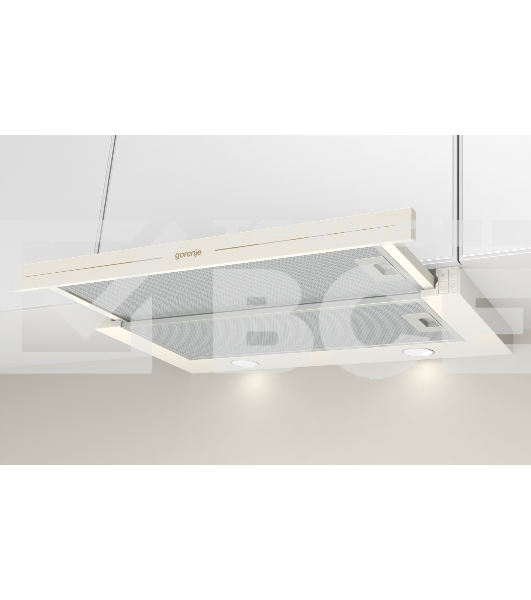 Вытяжка встраиваемая Gorenje BHP62CLI слоновая кость управление: кнопочное (1 мотор)