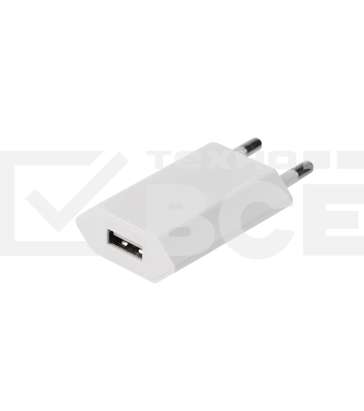 Сетевое зарядное устройство Rexant USB, 5V, 1 A, белый