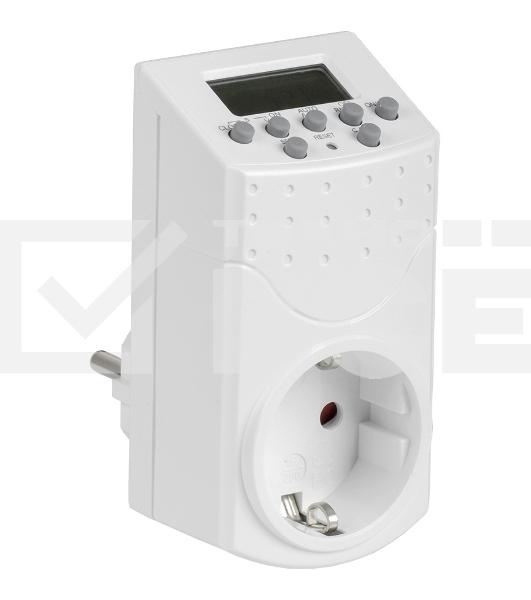 Розетка-таймер электронный 1мин 7дн 140on/off 16А IP20 IEK РТЭ-1