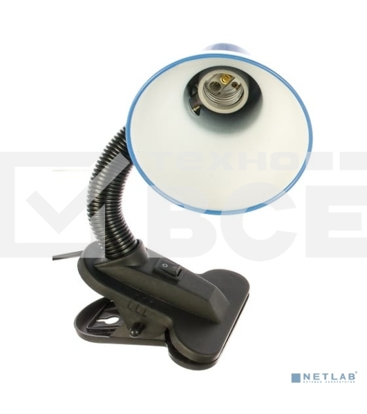 Светильник UF-320P С06 настол. прищепка 230В 60Вт E27 ЛОН син. Ultraflash 12372