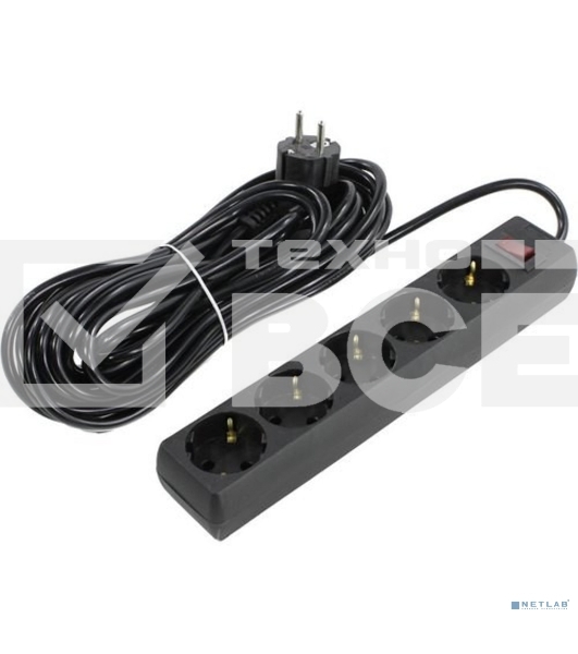 Сетевой фильтр ExeGate EX279181RUS SP-5-10B (5 розеток, 10м, евровилка, черный)