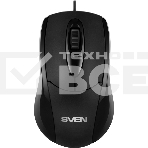 Мышь проводная SVEN RX-110 черный, 1000 dpi, USB, кнопки - 3, фото4