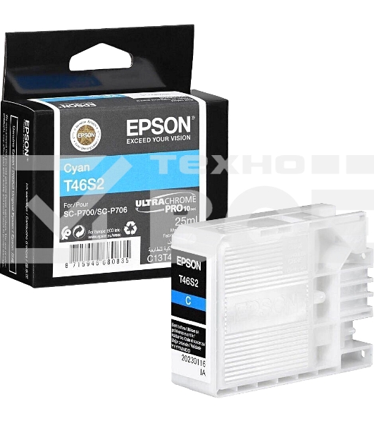 Картридж струйный голубой Epson T46S2 для SC-P700