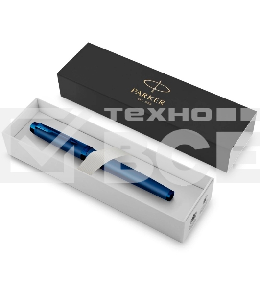 Ручка перьевая Parker IM Monochrome F328 (2172963) Blue PVD F сталь нержавеющая подар.кор.