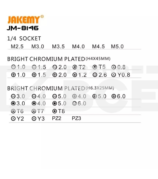 Набор инструментов Jakemy JM-8146