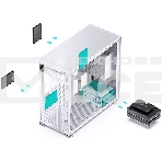 Корпус без блока питания Case JONSBO D41 MESH, Midi-Tower, TG, no fan, 1xUSB-A 3.2 + 1xUSB-C 3.2, ATX, mATX White, фото15