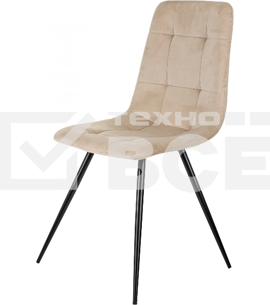 Стул для дома Бюрократ CH-K1_4 комплект 4 шт бежевый Holland 06 металл черный на ножках (CH-K1_1/HL07_4)