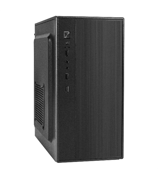 Компьютерный корпус Minitower ExeGate BAA-408-UNS350 (mATX, БП UNS350 с вент. 12см, 2*USB, HD Audio, черный)