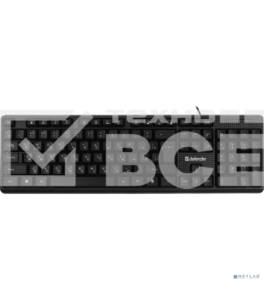 Клавиатура проводная Defender Daily HB-162, USB, черный
