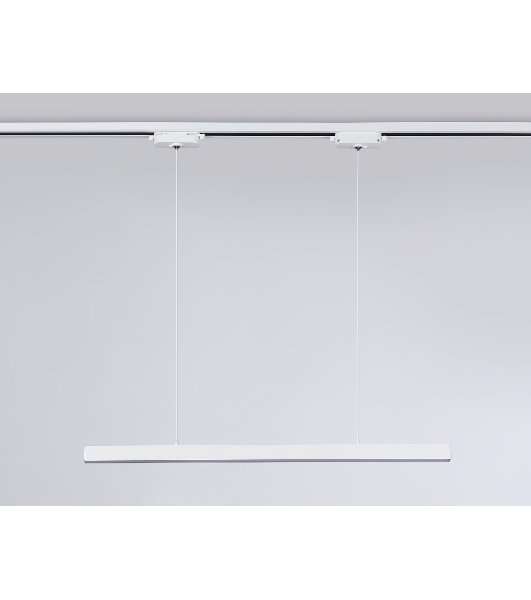 Трековый однофазный подвесной светодиодный светильник Ambrella light GL6782 WH белый LED 24W 3000K 600*22*1025